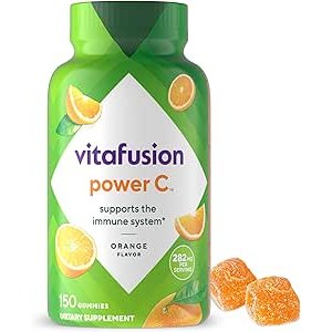 $6.04 Amazon.com: Vitafusion Power C Vitamin C Gummies for Immune Support, Orange Flavored, 282 mg Vitamin C, America’s Number 1 Gummy Vitamin Brand, 50 Day Supply, 150 Count : Health & Household