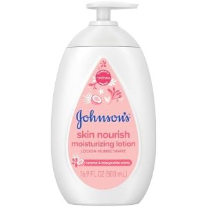 $5.51 Amazon.com: Johnson's Skin Nourish Moisturizing Baby Lotion for Dry Skin with Coconut & Honeysuckle Scents, Gentle, Lightweight Body Lotion for Babies, Kids & Adults, Hypoallerg