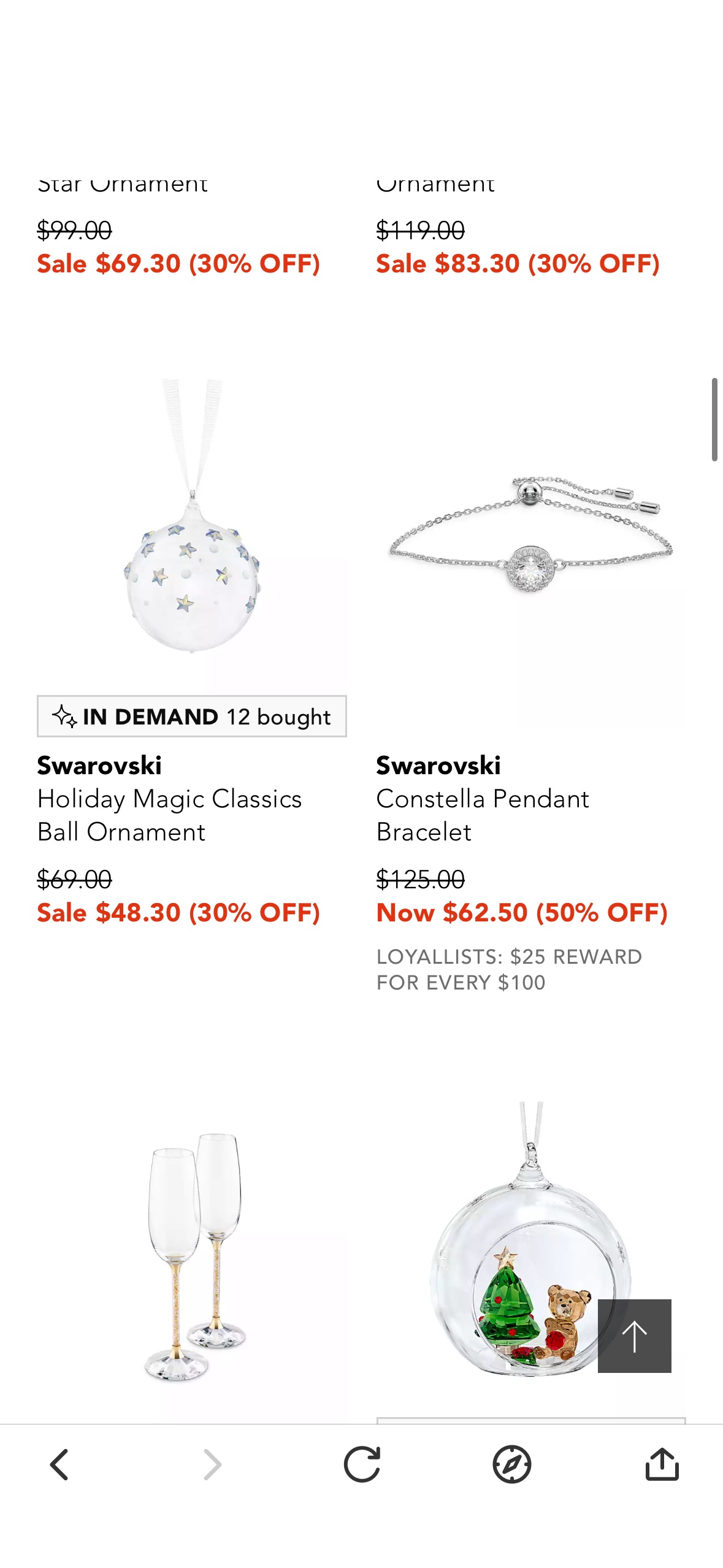 Swarovski - Bloomingdale's低至五折满100送25