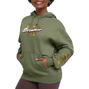 $10.98 Hanes Comfortblend Originals Pullover Hoodie, Midweight Fleece Hooded Sweatshirt for Women, Available in Plus, Oregano at Amazon Women’s Clothing store