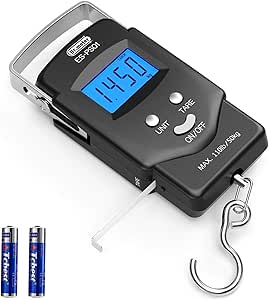 Amazon.com : Fish Scale, Dr.meter Backlit LCD Display 110lb/50kg Fishing Luggage Scale 