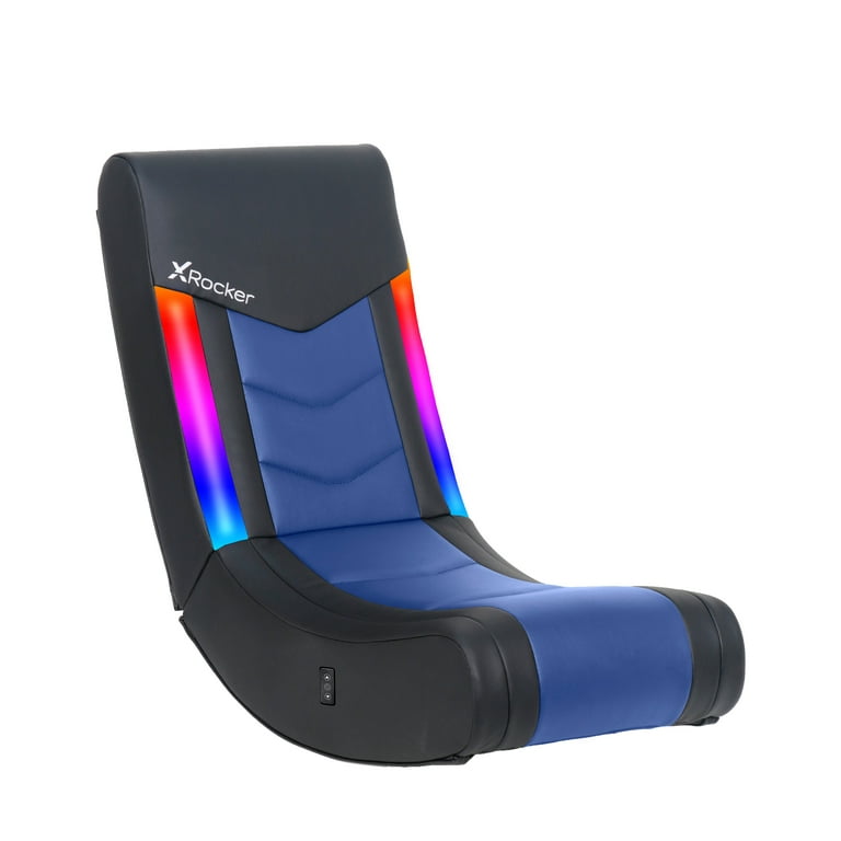 X Rocker Solo Floor Rocker Gaming Chair with RGB Lighting, Blue - Walmart.com