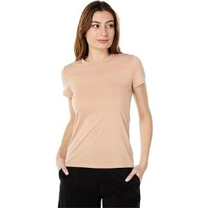 $33.60 Vince Women's Essential Crew, LT Blush Sand, Small at Amazon Women’s Clothing store