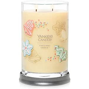 $11.40 Amazon.com: Yankee Candle Christmas Cookie Scented, Signature 20oz Large Tumbler 2-Wick Candle, Over 60 Hours of Burn Time, Christmas | Holiday Candle : Home & Kitchen