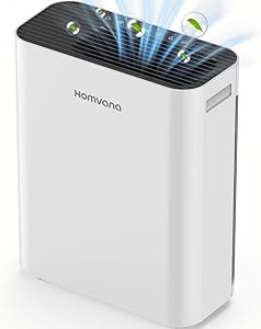 Amazon.com: Homvana Air Purifier for Home Larger Room Bedroom, H13 True HEPA Air Filter Purifiers Cleaner, with Auto Mode, Quality Indicator, SilentAir Tech, Ozone Free for Pets Allergies Sm