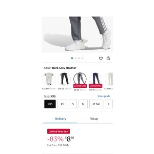 $8.3 Amazon.com: adidas Men s Essentials Fleece Open Hem 3-Stripes Pants, Black, Large : Clothing, Shoes & Jewelry