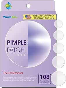 WakeALL Patches for Face, Professional Variety 5 Sizes(8,10,12,14,16mm) 