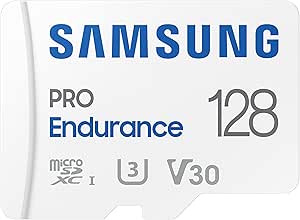 SAMSUNG PRO Endurance 128GB MicroSDXC Memory Card with Adapter for Dash Cam, Body Cam, and Security Camera