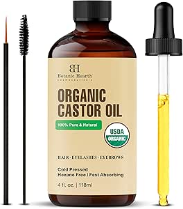 Botanic Hearth Castor Oil | USDA Certified Organic |100% Pure & Hexane Free