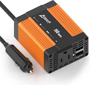 Ampeak 150W Power Inverter 12V to 110V with 4.8A Dual USB Ports Car Plug Adapter : Amazon.ca: Electronics