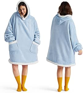 Bedsure Blanket Hoodie, Wearable Blanket for Adult &amp