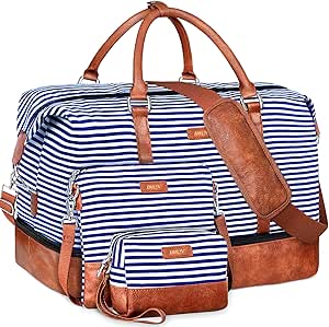 Weekender Bag for Women, 21&quot; Womens Overnight Bag Travel Duffel Bag Set 