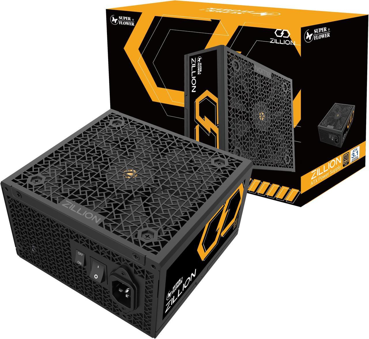 Super Flower Zillion FG 1050W 80+ Gold, Full Modular, ATX 3.1 / PCIe 5.0, W/12V-2x6 Cable (2x8pin - 16pin native cables), Power Supply, FDB Fan, SF-1050Z12FG, Black version - Newegg.ca