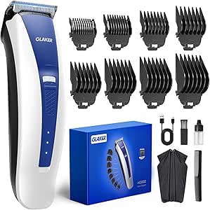 GLAKER Hair Clippers for Men - Cordless 2 in 1 Versatile Hair Trimmer with 10 Guards