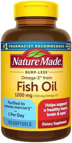 Nature Made Burp Less Omega 3 Fish Oil 1200 mg
