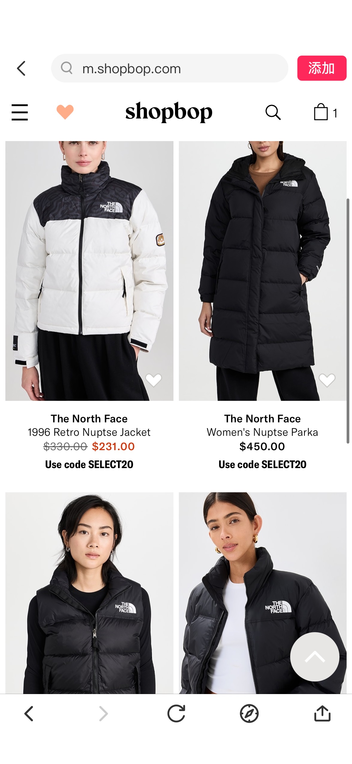 the north face | Shopbop额外八折