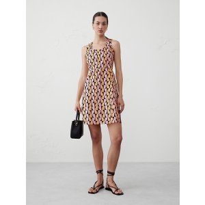 $28 Seamed Scoop-Neck Mini Dress | Banana Republic Factory