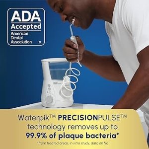 $59.99 Amazon.com: Waterpik Aquarius Water Flosser Professional For Teeth, Gums, Braces, Dental Care, Electric Power With 10 Settings, 7 Tips For Multiple Users And Needs, ADA Accepted, White WP-660, Packagi