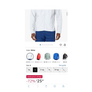$25 Amazon.com: adidas Men s Own The Run Jacket, White, Small : Clothing, Shoes & Jewelry