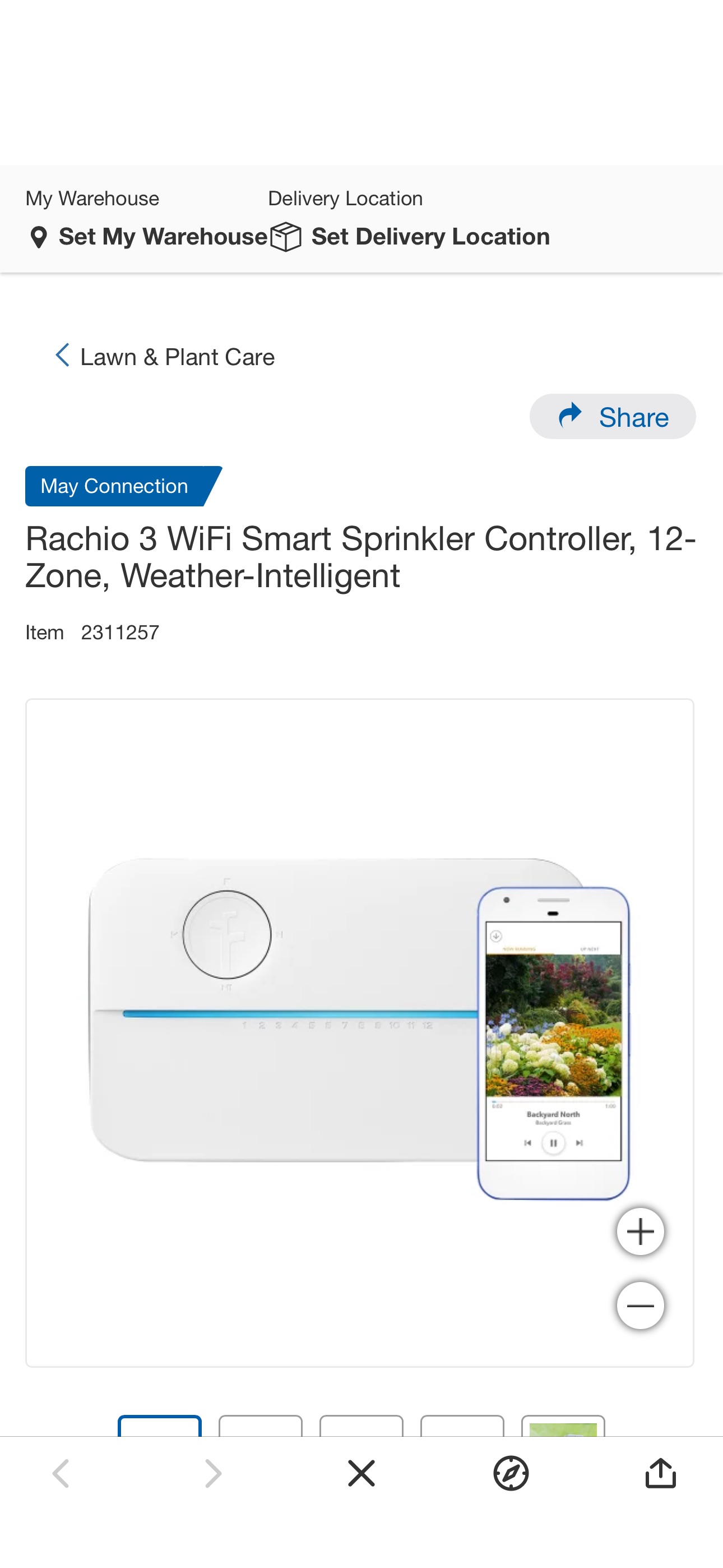 Rachio 3 WiFi Smart Sprinkler Controller, 12-Zone, Weather-Intelligent | Costco
