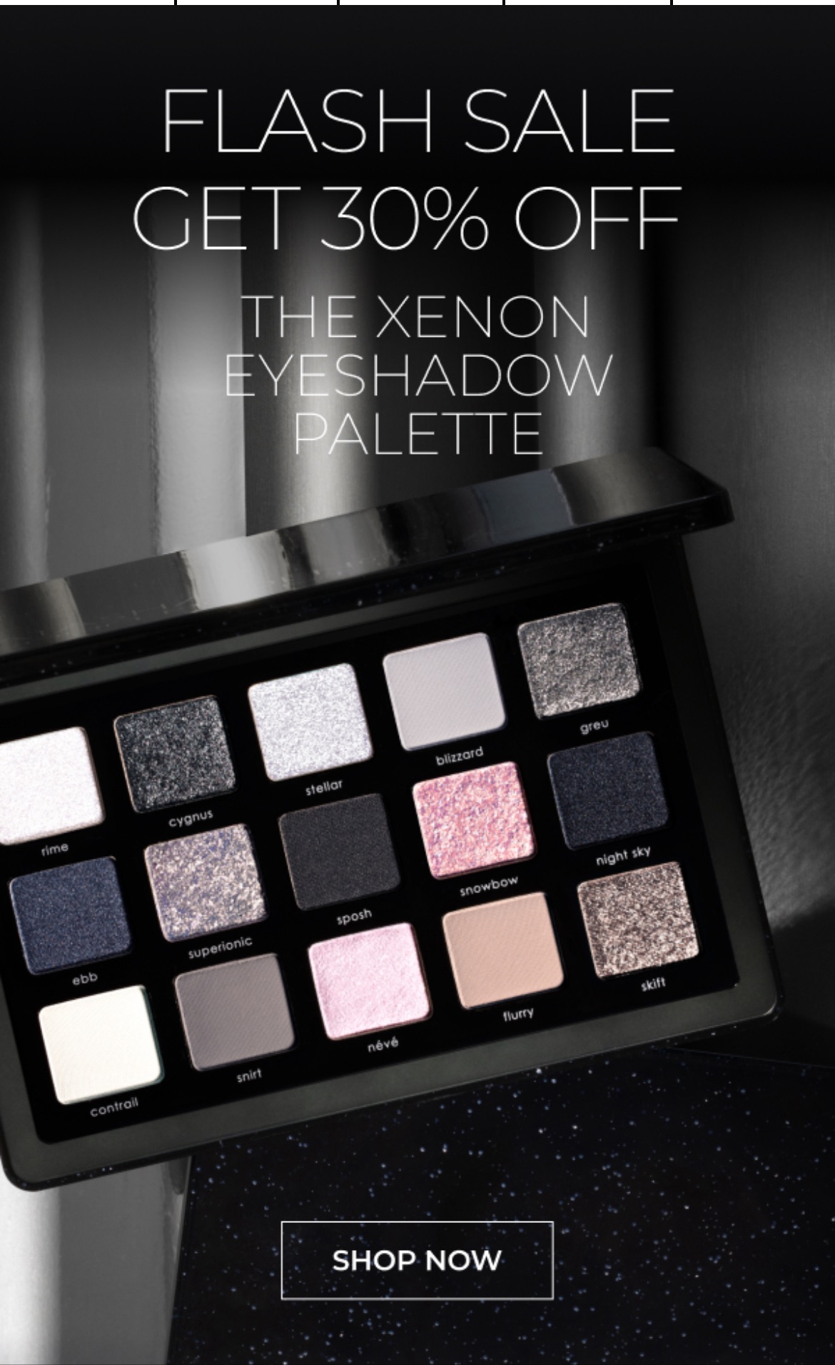 Xenon Eyeshadow Palette | Gray & Icy Pink | Natasha Denona