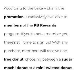  Paris Baguette National Donut Day 免费甜甜圈日活动