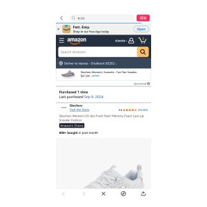 $34.7 Amazon.com | Skechers Women s D Lites Memory Foam Lace-up Sneaker,White Silver,7.5 M US | Fashion Sneakers