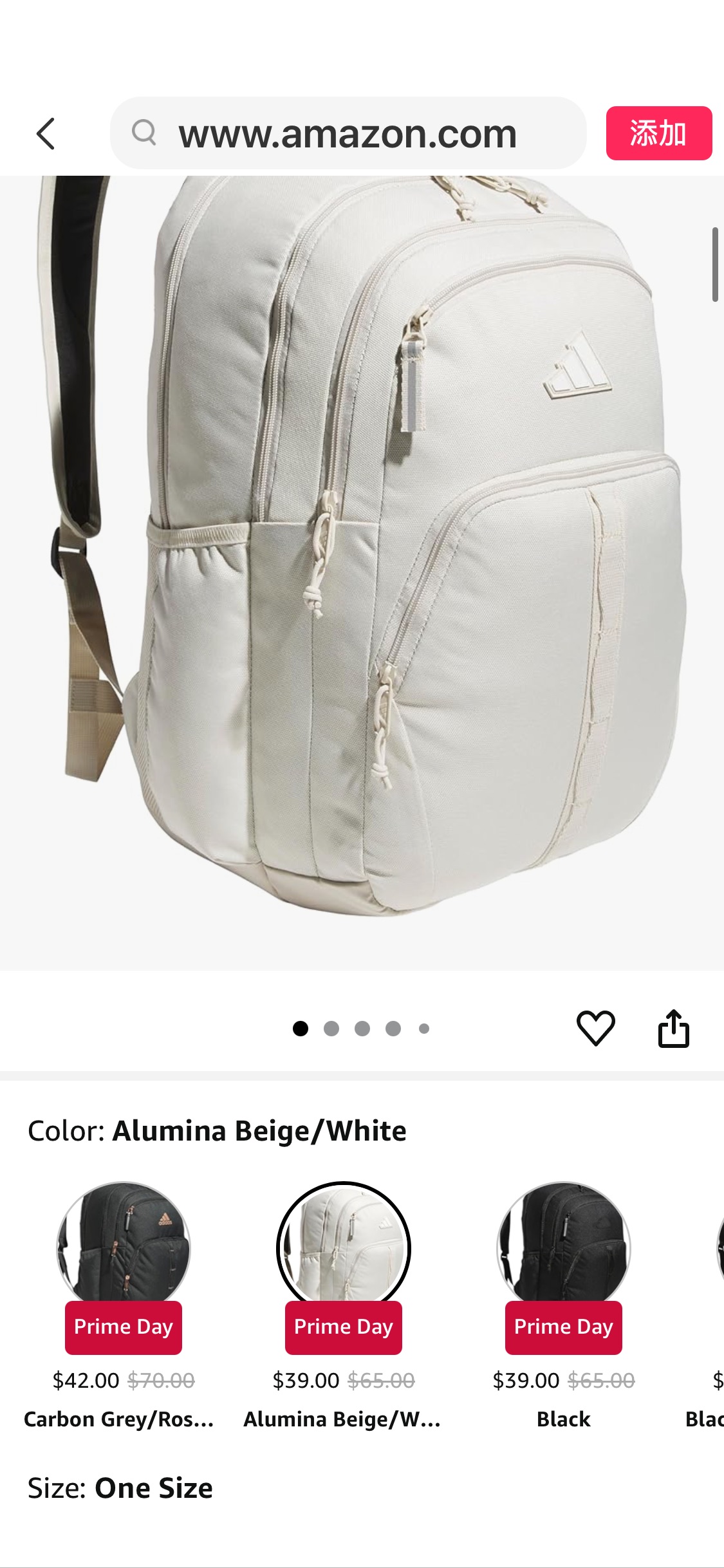 Amazon.com: adidas Prime Backpack for Work, Travel Bag for Women and Men with Padded Compartment for Laptop, Carbon Grey/Rose Gold/2, One Size : Electronics