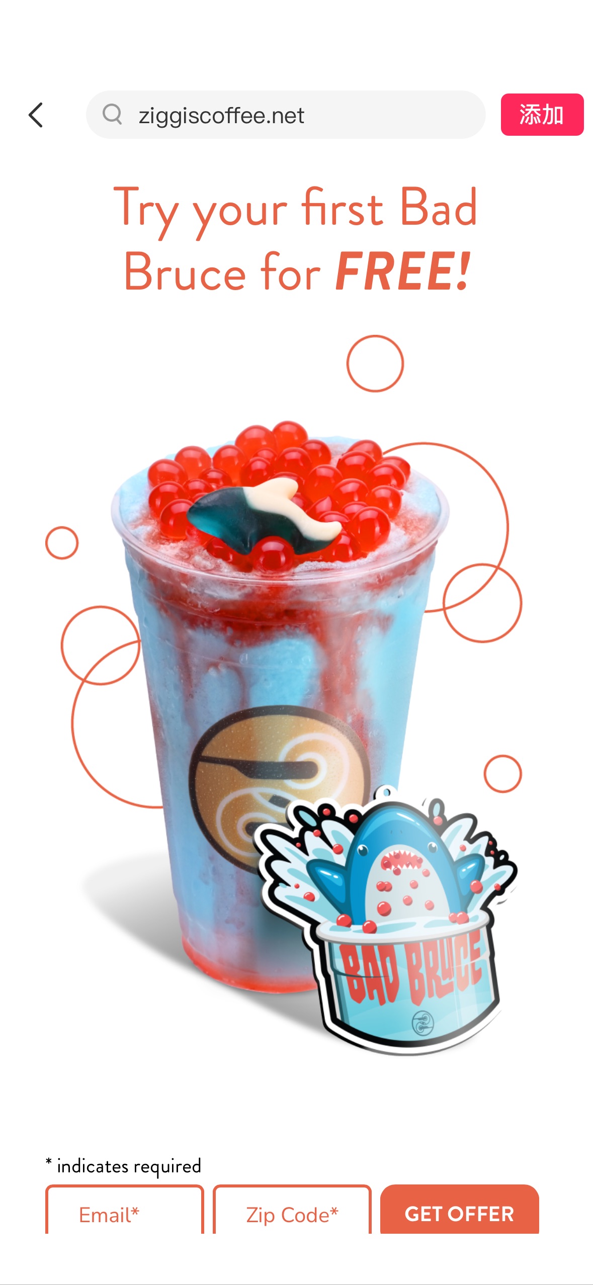 Free 20oz Bad Bruce Drink at Ziggi’s Coffee it’s only  July 20–27th