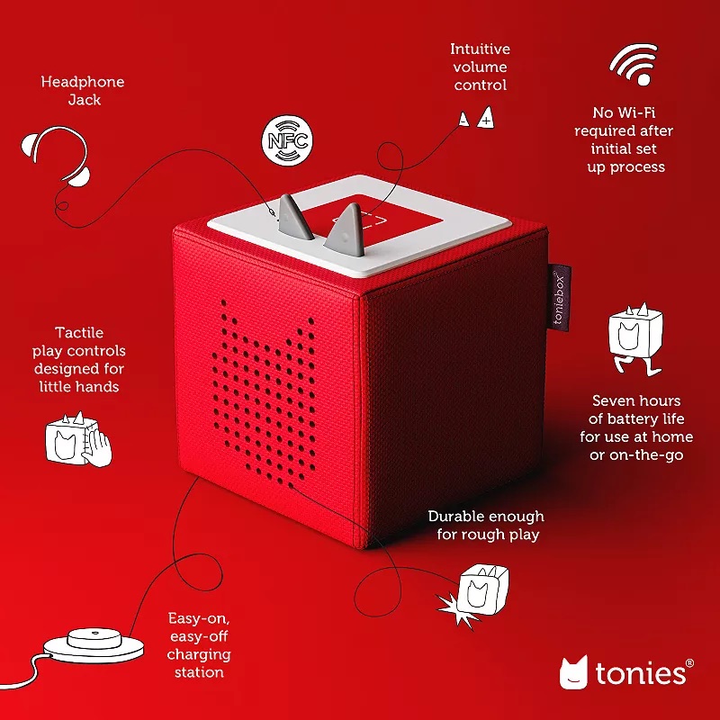 tonies Toniebox Playtime Puppy Starter Set 故事機 紅色