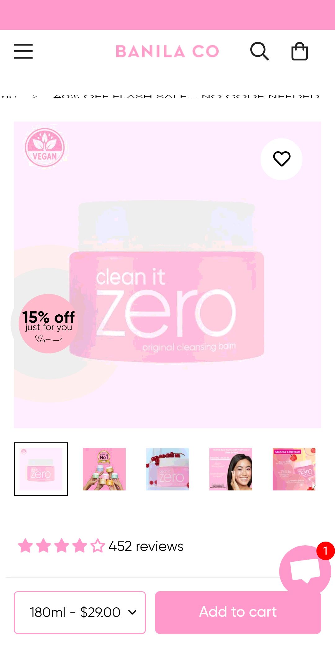 Clean It Zero Cleansing Balm Original | Makeup Removing Cleanser Balm