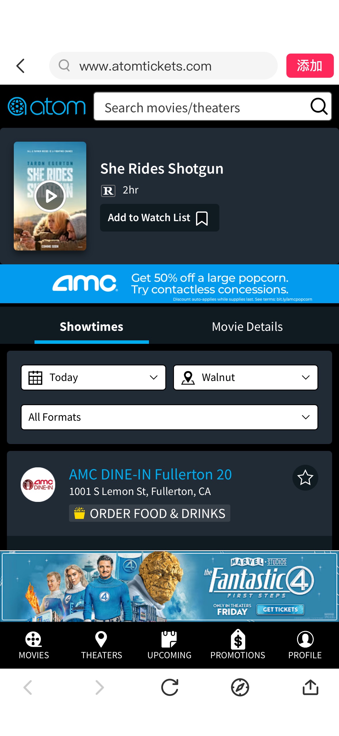 Two Free Movie Tickets to See “She Rides Shotgun” at Atom Theaters use code SHOTGUNATOM at checkout! Available while supplies last at participating locations only