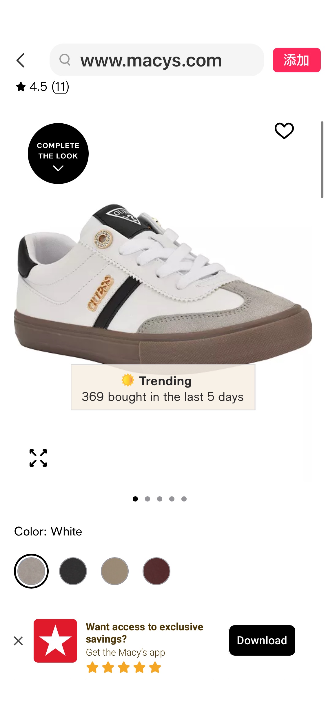 GUESS Women's Loui Lace-Up Sneakers - Macy's