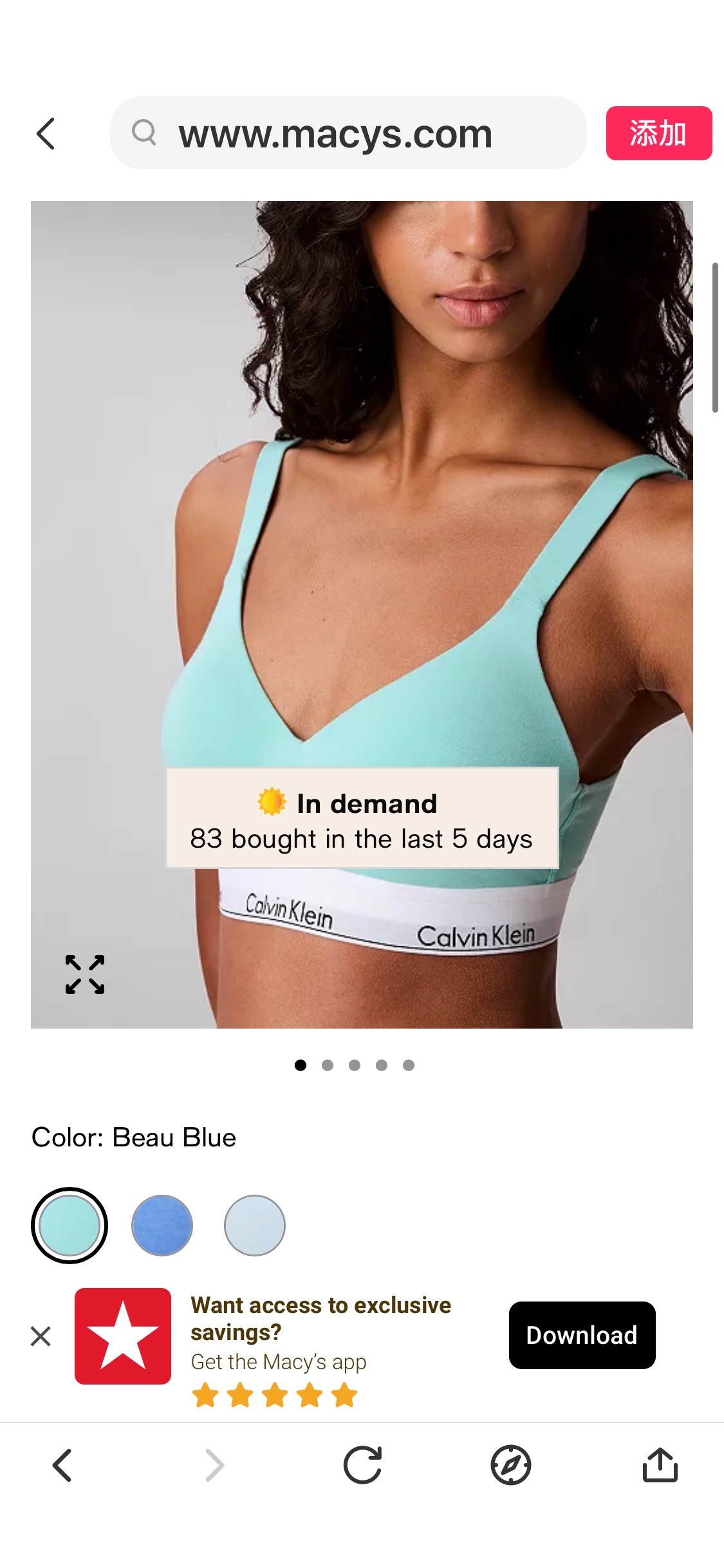 Calvin Klein Women's Modern Cotton Lift Bralette QF7900 - Macy's