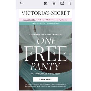  Victoria s Secret免费送內裤