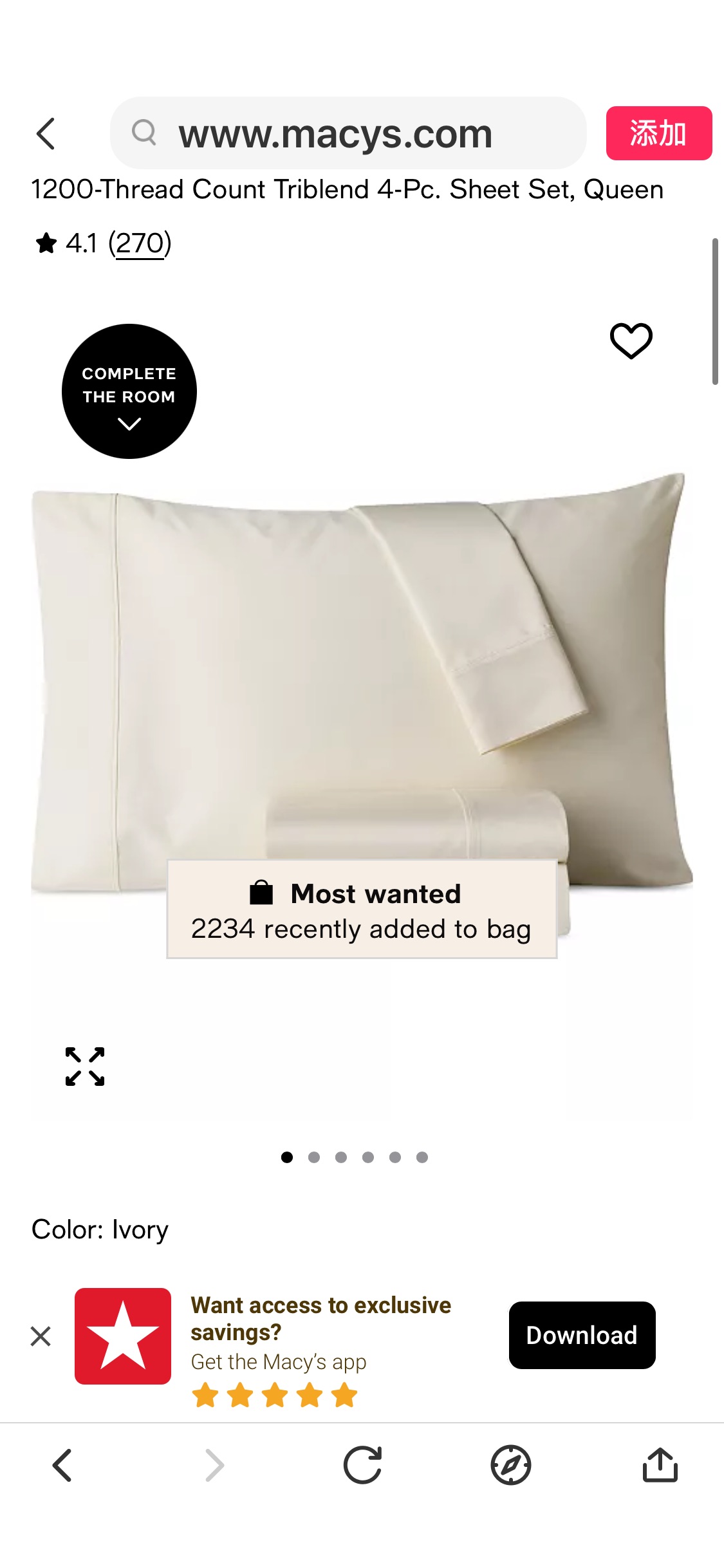 Haven 1200-Thread Count Triblend 4-Pc. Sheet Set, Queen - Macy's