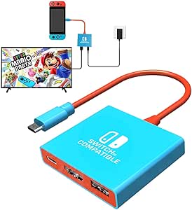 亚马逊商品：适用于任天堂的 Switch Dock 接口扩展坞，便携式 Switch 电视适配器