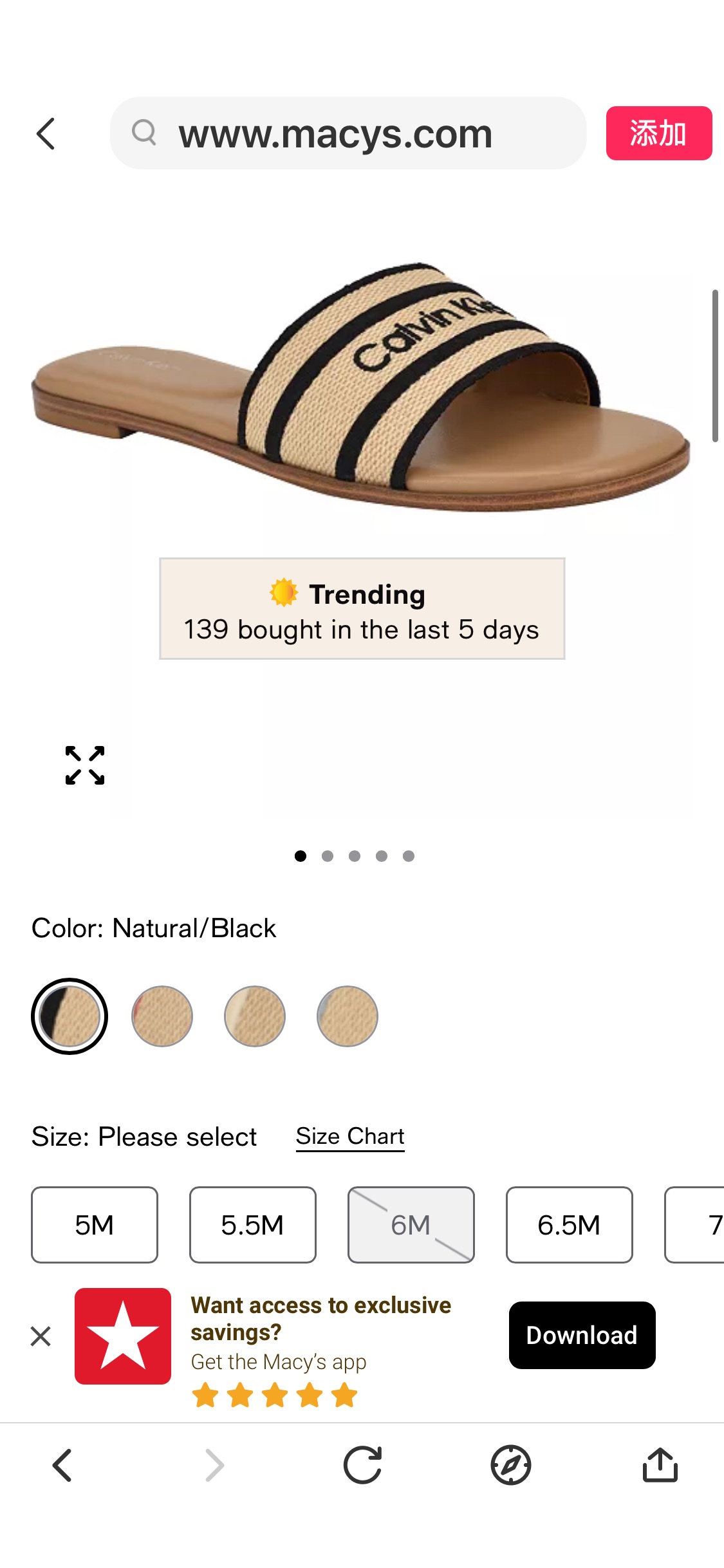 Calvin Klein Kendell Flat Slip-On Casual Sandals - Macy's