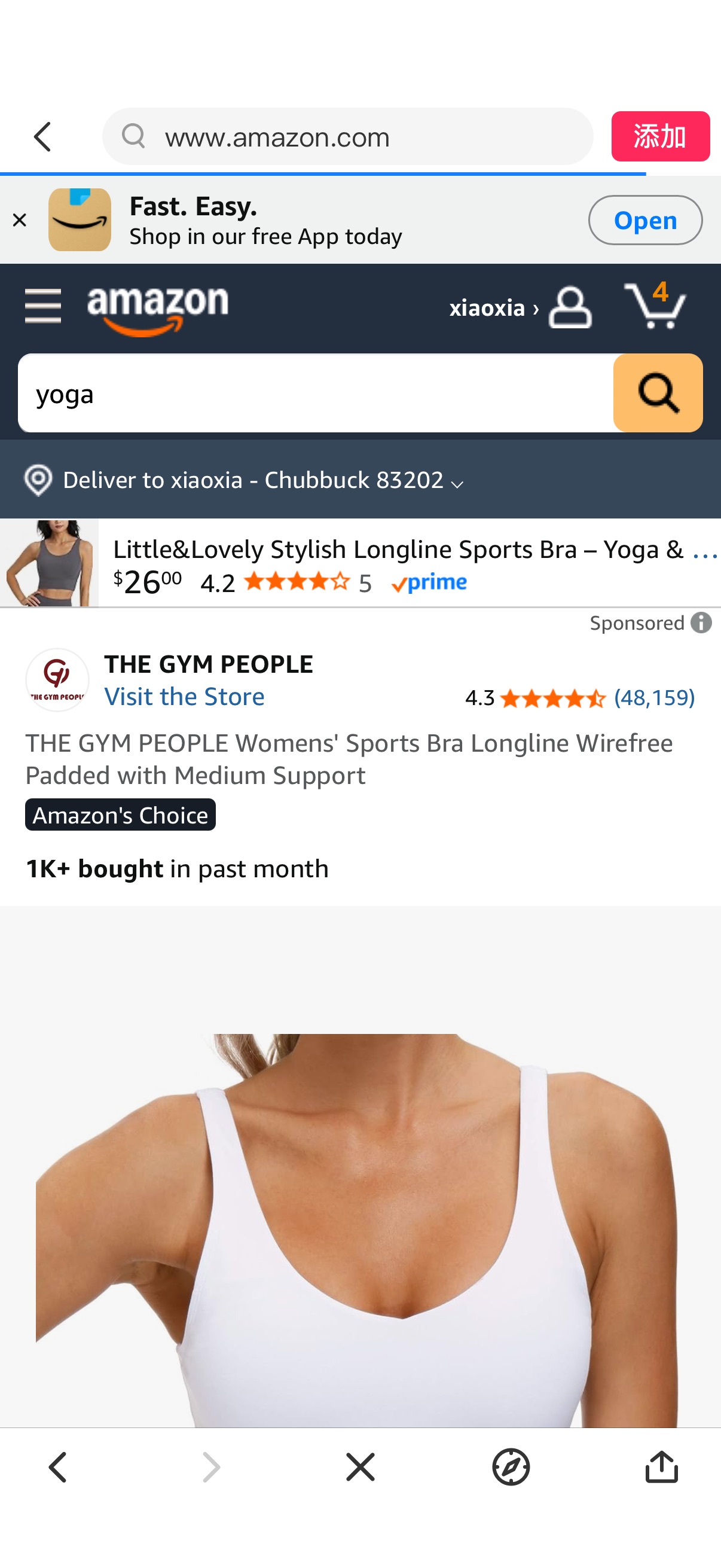 Women’s Longline Sports Bra Wirefree Padded Medium Support Yoga Bras Gym Running Workout Tank Tops (White, X-Large) at Amazon Women’s Clothing store