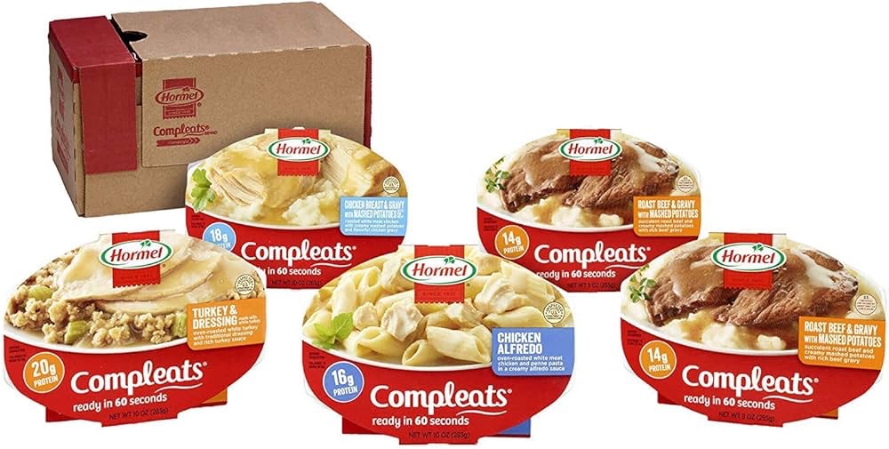 Amazon.com : HORMEL COMPLEATS Protein Variety Pack Microwave Trays (Pack of 5) : Grocery & Gourmet Food