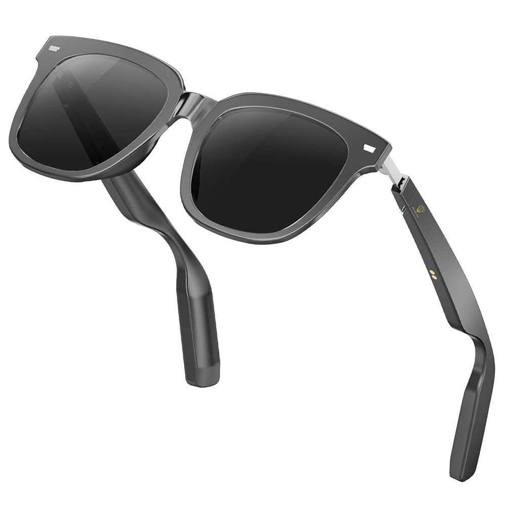 Amazon.com: KRETA Smart Glasses,Glasses with Bluetooth Audio, Indoor/Outdoor UV Protection, Unisex, Black : Electronics
