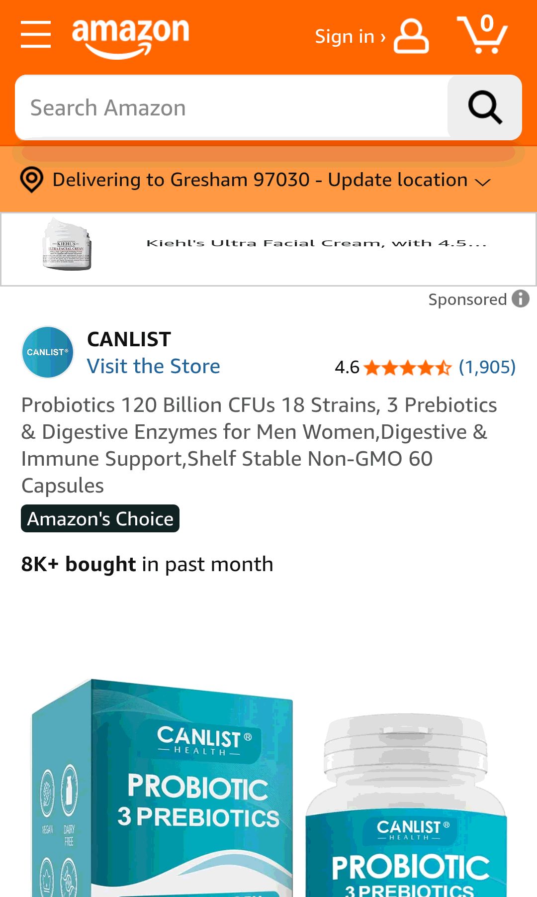CANLIST 益生菌 120 Billion CFUs  60 Capsules :