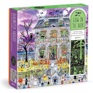 $6.29 Amazon.com: Galison Haunted House – 500 Piece Glow in The Dark Jigsaw Puzzle Featuring Spooky Artwork of A Haunted House : Galison: Toys & Games