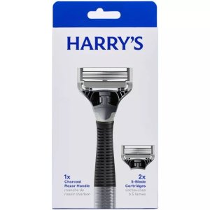 $9.99 Harry s Original Razor Handle for Men with 2 Razor Blade Cartridges - Black : Target