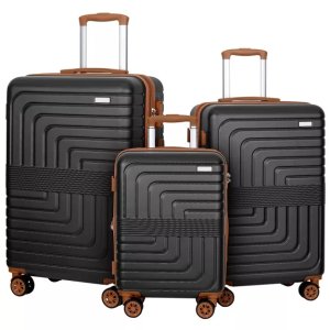 $119.99 Hykolity 3-Piece Expandable Luggage Set 22 26 30 Inch Durable PC+ABS Hardshell Suitcases with TSA Lock Dual Spinner Wheels Lightweight Black : Target