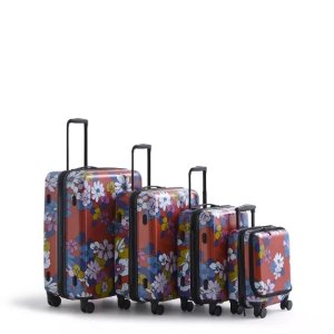 $279.84 Vera Bradley Women s Outlet Hardside 4-Piece Luggage Set Balsam Garden : Target