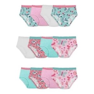 $11.98 Fruit of the Loom Toddler Girl Cotton Brief Underwear, 12 Pack, Sizes 2T-5T - Walmart.com