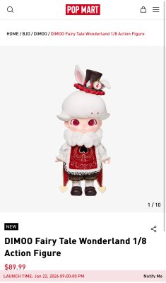 预告POP MART 上新DIMOO Fairy Tale Wonderland 1/8 Action Figure