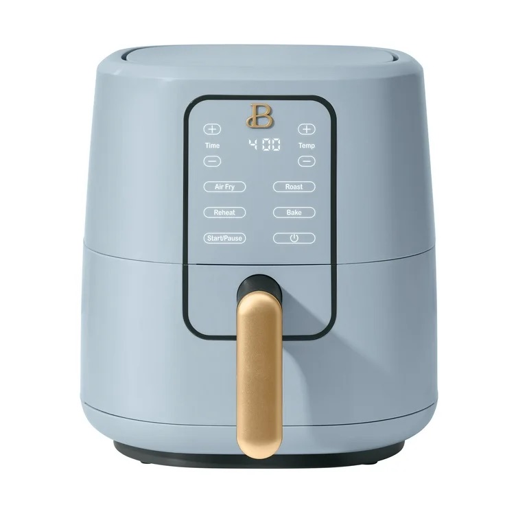 Beautiful 3 Qt Air Fryer with TurboCrisp Technology, EverGood Ceramic Nonstick Coating, Cornflower Blue by Drew Barrymore - Walmart.com