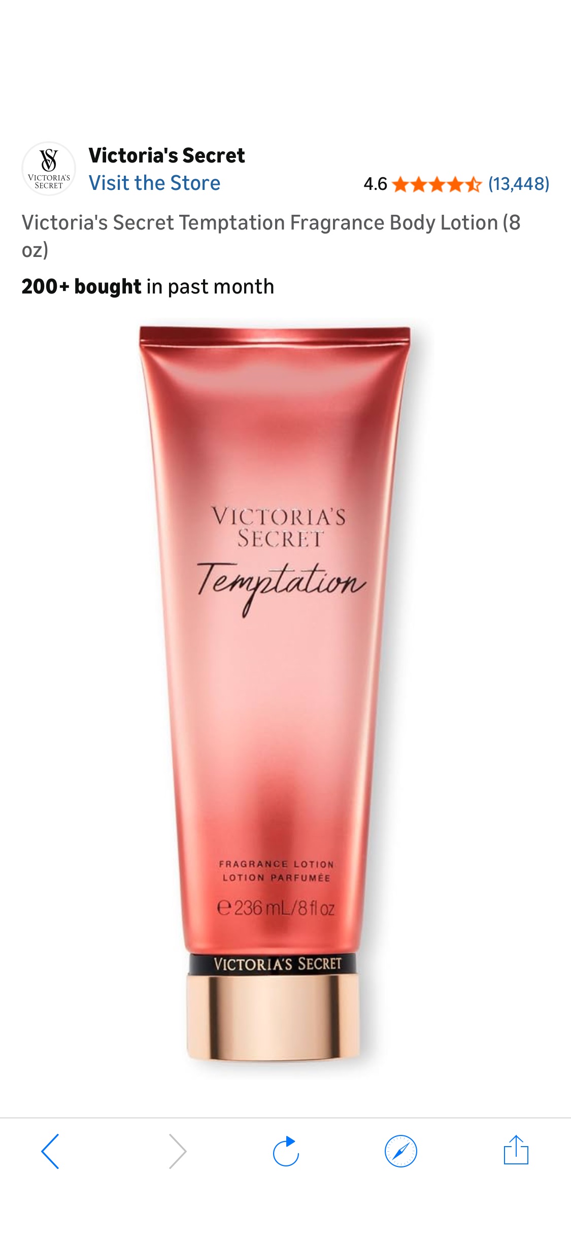 Amazon.com : Victoria's Secret Temptation Fragrance Body Lotion (8 oz) : Beauty & Personal Care